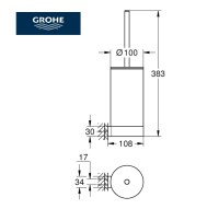 MEDIDAS ESCOBILLERO PARED SELECTION GROHE